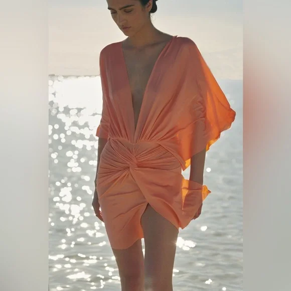 NWT Baobab Mia Mini Coral Cover Up Dress - Picture 4 of 11